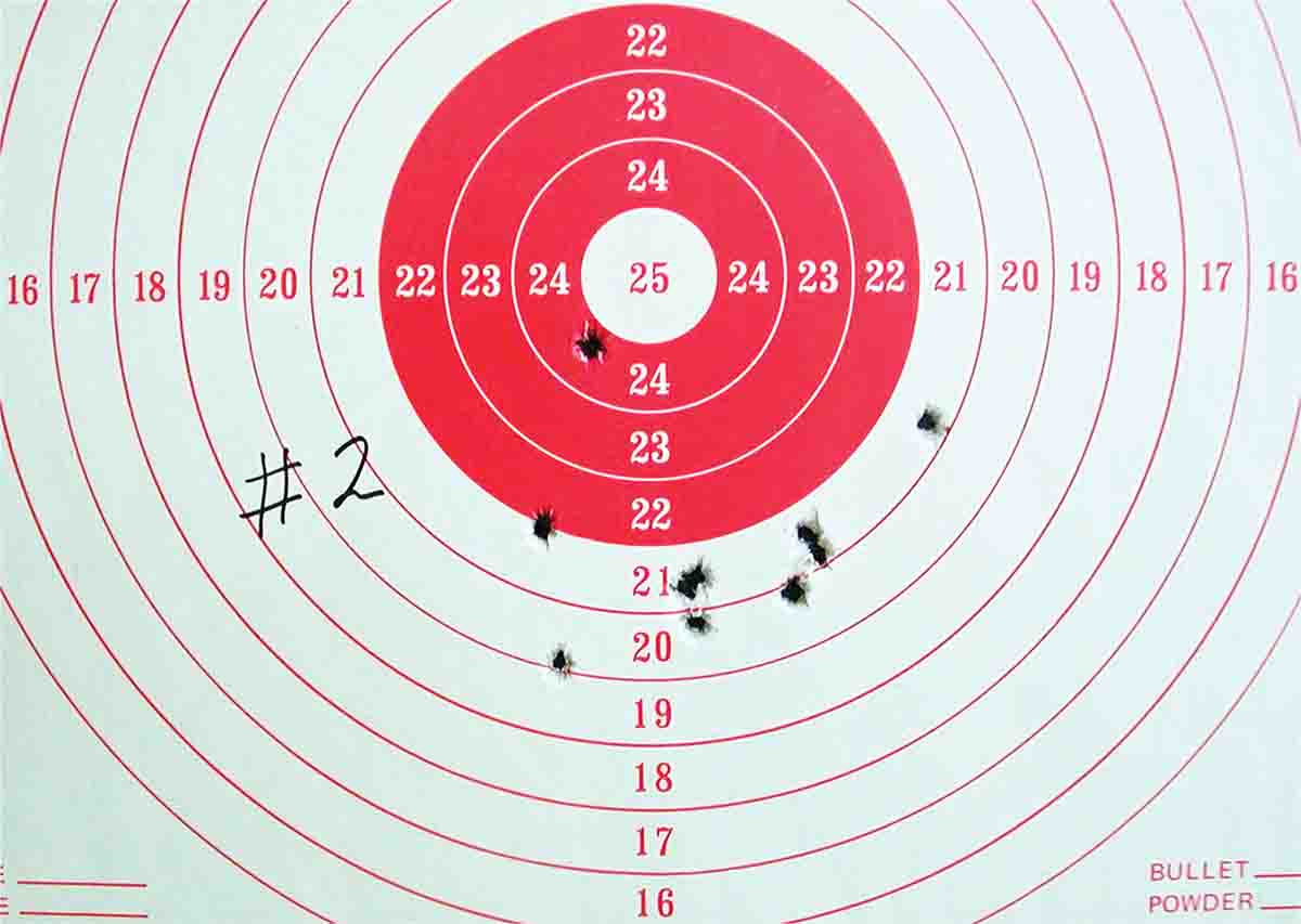 The New Postel bullet provided this 10-shot group.